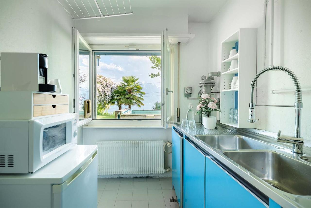 Ground Floor Rooms With Stunning Lake View & Garden Access Montreux Exteriör bild