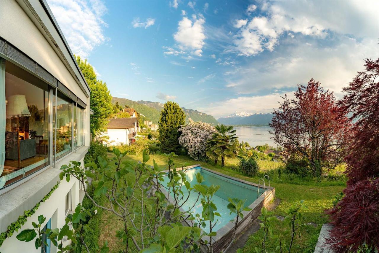 Ground Floor Rooms With Stunning Lake View & Garden Access Montreux Exteriör bild