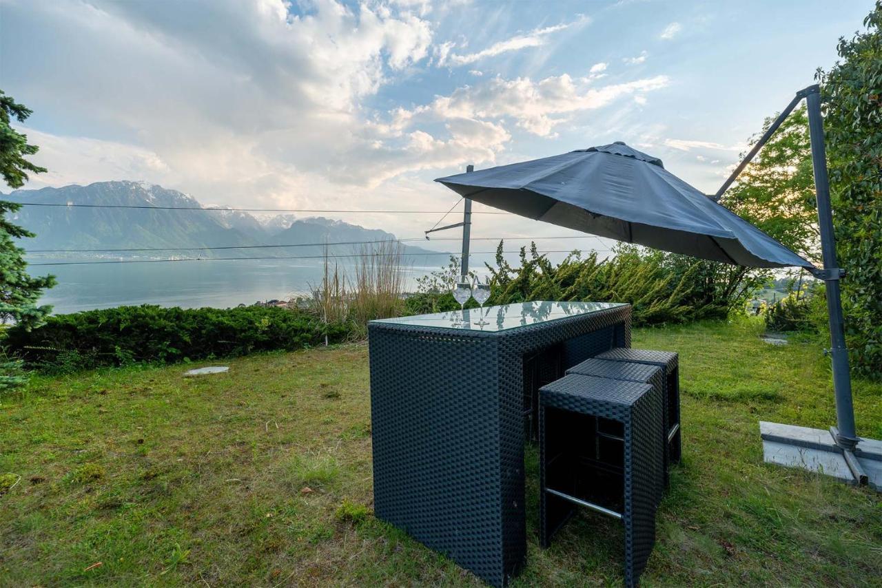 Ground Floor Rooms With Stunning Lake View & Garden Access Montreux Exteriör bild